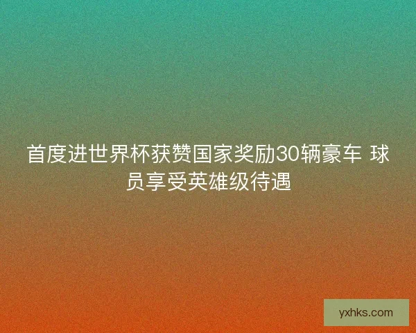 首度进世界杯获赞国家奖励30辆豪车 球员享受英雄级待遇